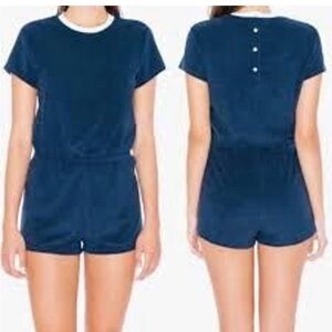 American apparel terry romper xs